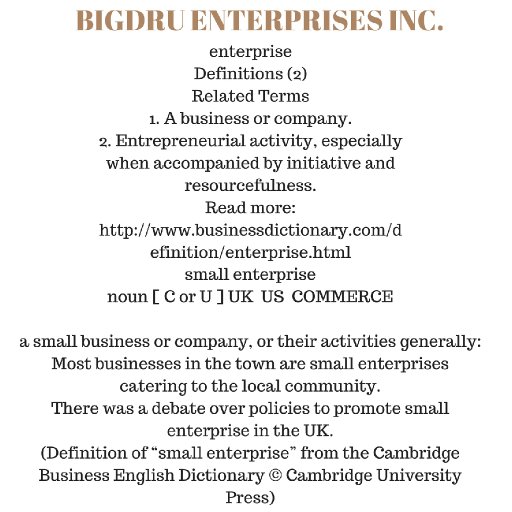 BIGDRU ENTERPRISES